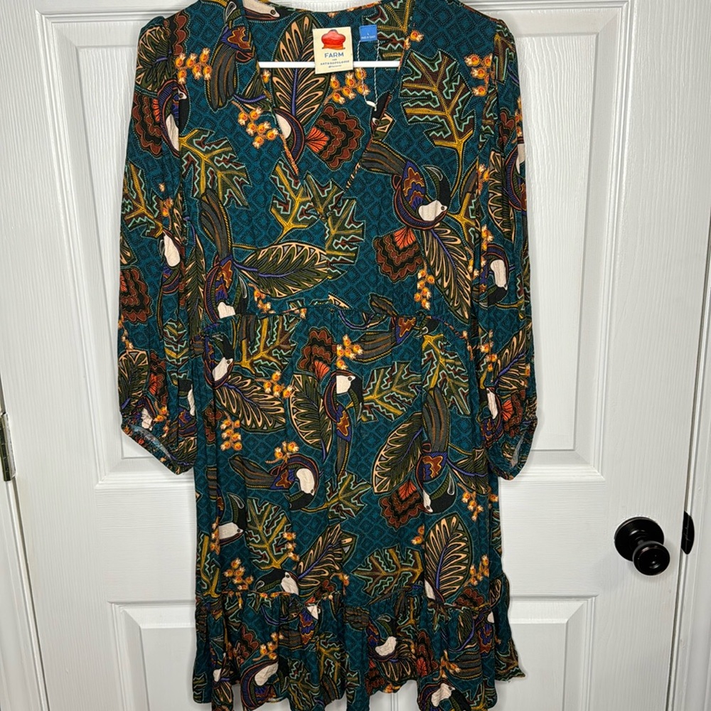Anthropologie Farm Rio Ariya Tiered Botanical Dress